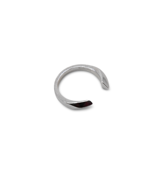 Mollie Paling Open Oblique Adjustable Ring, Silver