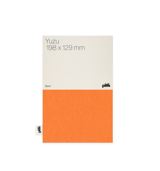 Pith Yuzu Blank Notebook, 198 X 129 Mm