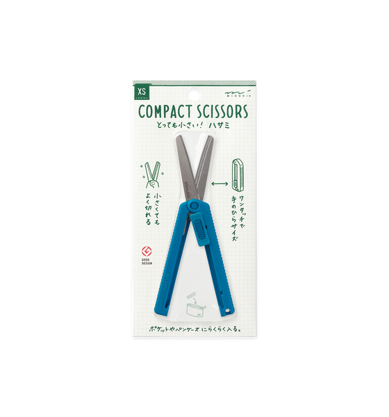 Midori Xs Compact Scissors, Blue