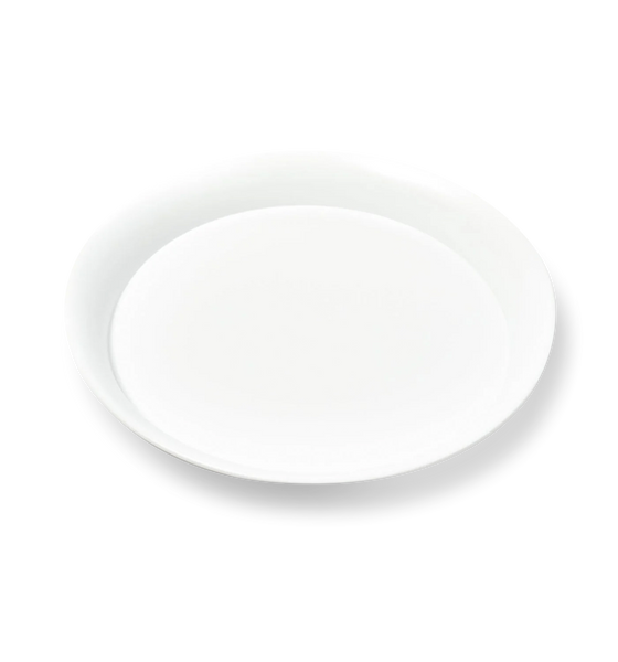 Freight HHG Large Rolled Edge Round Serving Tray, White