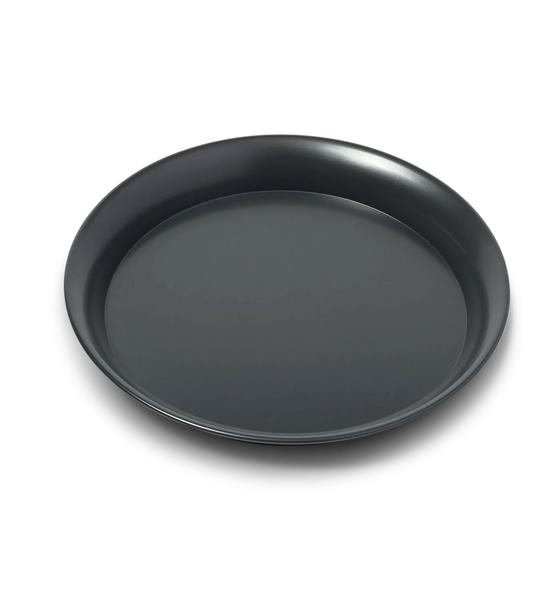 Freight HHG Large Rolled Edge Round Serving Tray, Black Blue