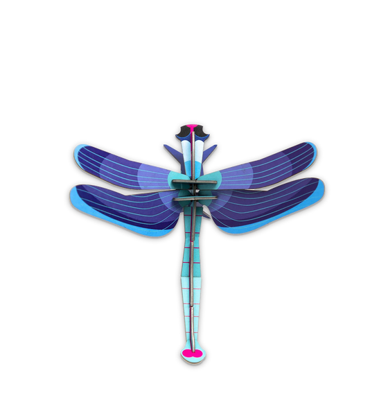 Studio Roof Sapphire Dragonfly 3d Buildable Wall Decoration