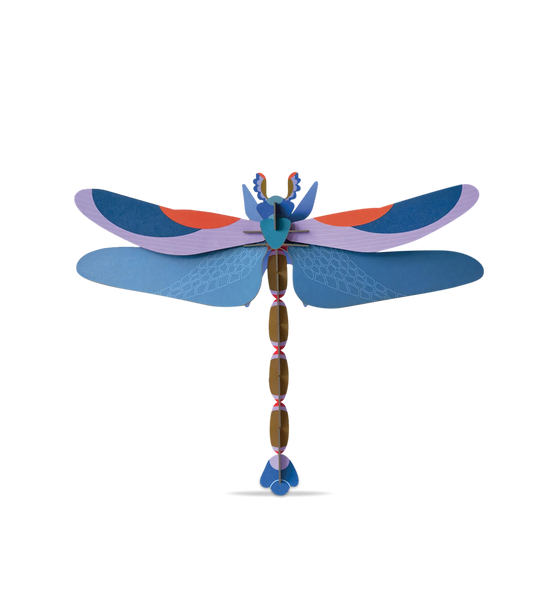 Studio Roof Blue Dragonfly 3d Buildable Wall Decoration