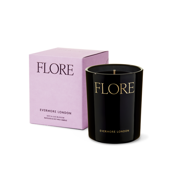 Evermore London Flore Scented Candle, Mist & Lilac Blossom