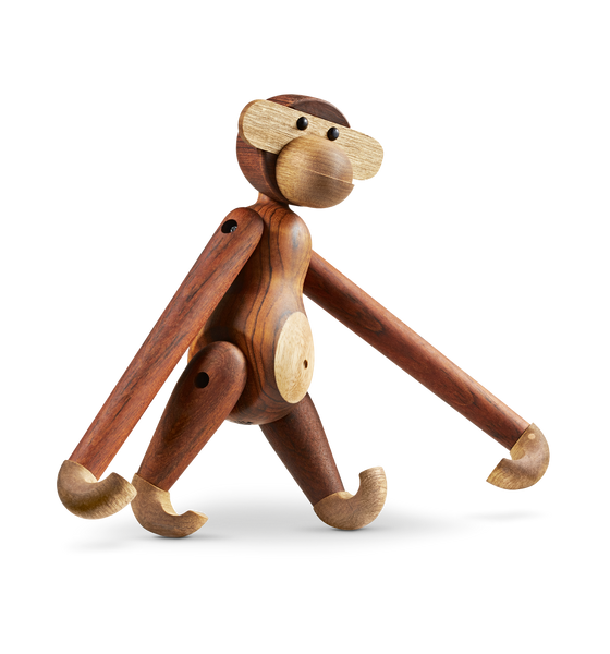 Kay Bojesen Medium Wooden Monkey, Teak & Limba