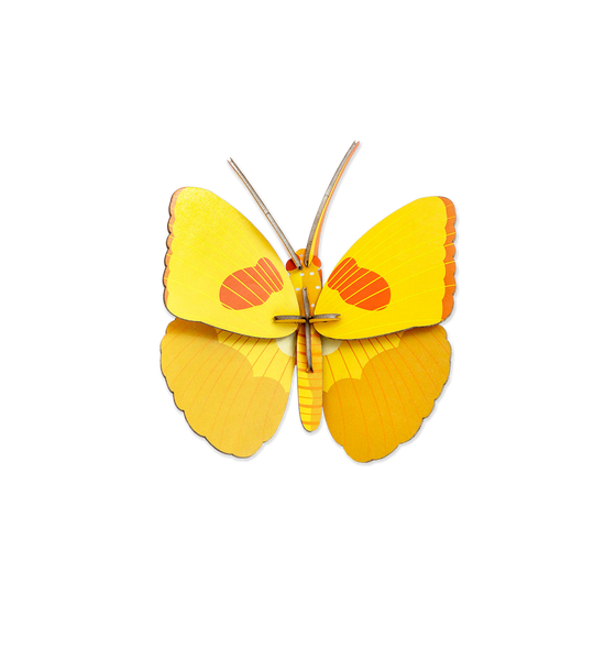 Studio Roof Yellow Butterfly 3d Wall Decoration