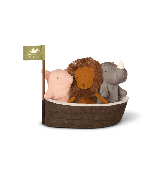 Maileg Noah's Ark With 3 Mini Soft Toys