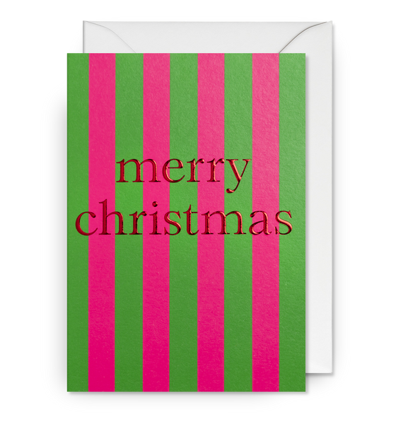 Lagom Design Merry Christmas Stripe Card