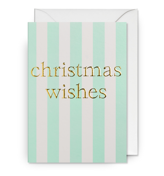 Lagom Design Christmas Wishes Striped Greeting Card