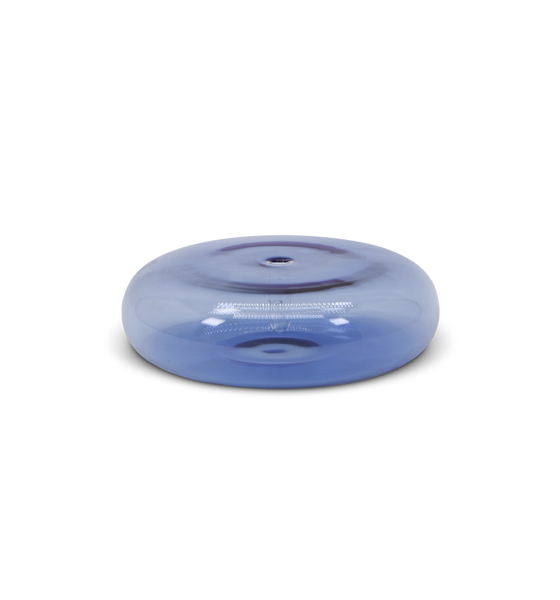 Maegen Dimple Glass Incense Holder, Blue