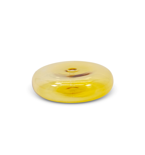 Maegen Dimple Glass Incense Holder, Yellow