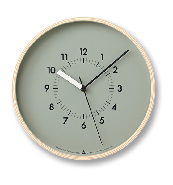 Lemnos Awa Soso Wall Clock, Grey
