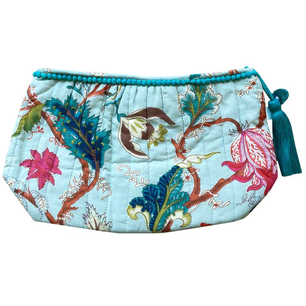 Powell Craft Blue1 00 Percent Exotic Flower Wash Bag 