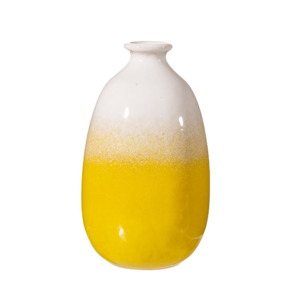Sass & Belle  Yellow Dip Glazed Ombre Vase