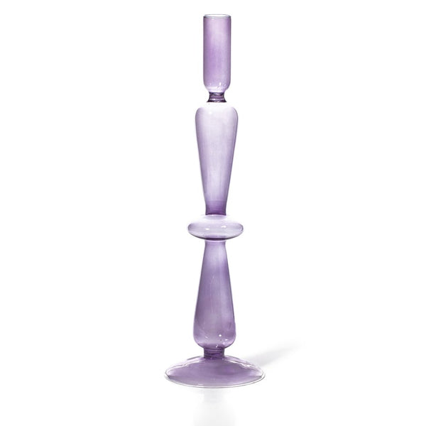 Maegen Lilac Glass Taper Holder