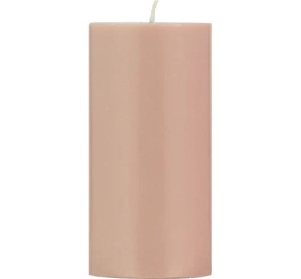 British Colour Standard 15cm Old Rose Eco Pillar Candle