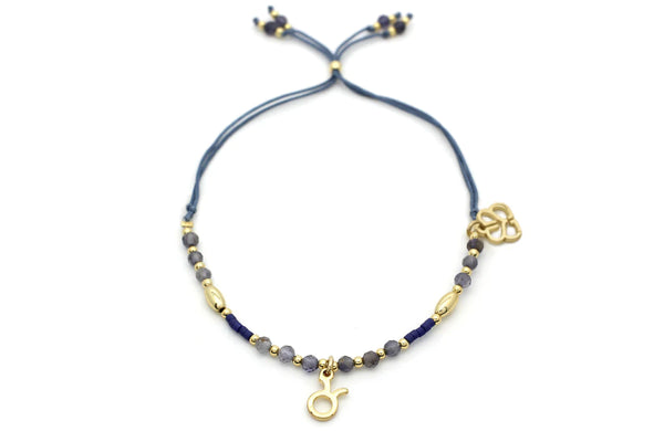 Boho Betty Gold Taurus Zodiac Gemstone Bracelet 