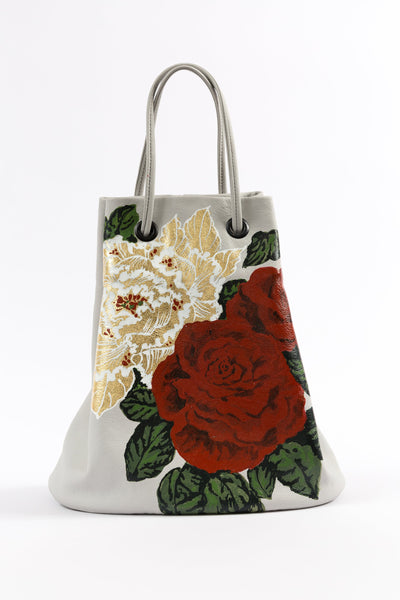 GINA McQUEN Hand-Painted Leather Bag | Rose Gold