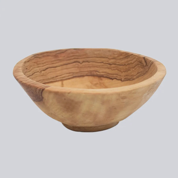 AARVEN Olive Wood Single Salt And Spice Cup