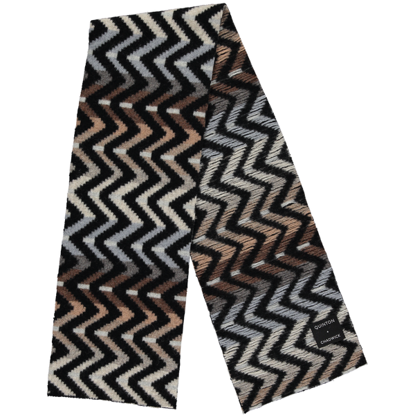 Quinton-Chadwick Small Zig Zag Scarf In Driftwood
