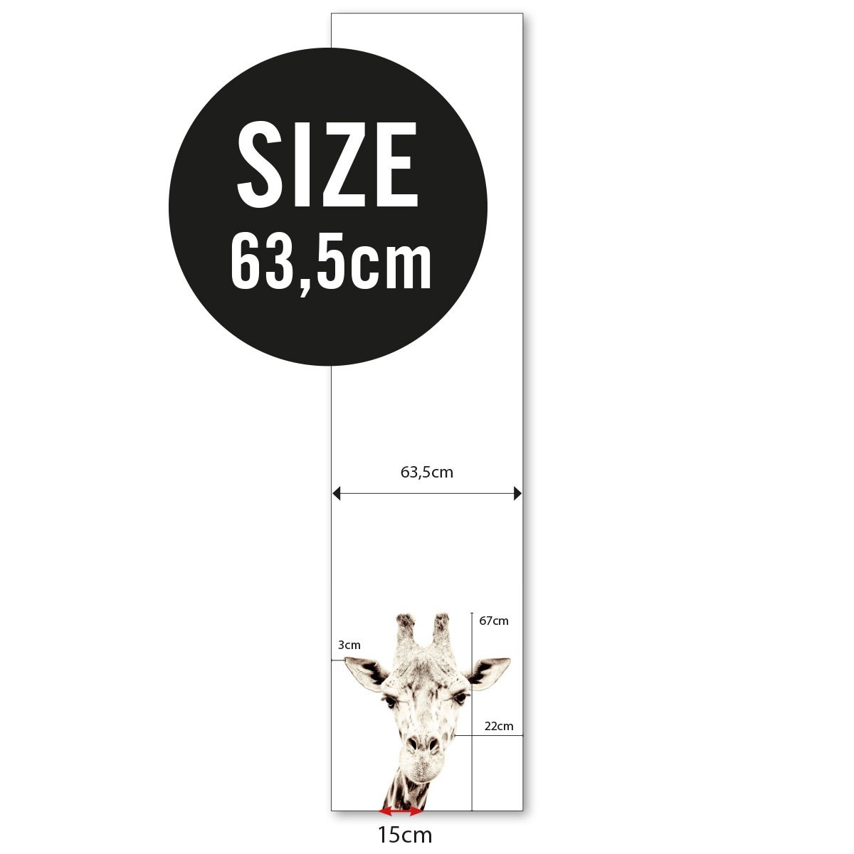Magnetic wallpaper giraffe by Groovy Magnets