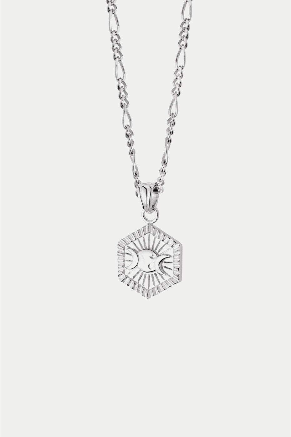 Daisy London Silver Estee Lalonde Goddess Hexagonal Necklace