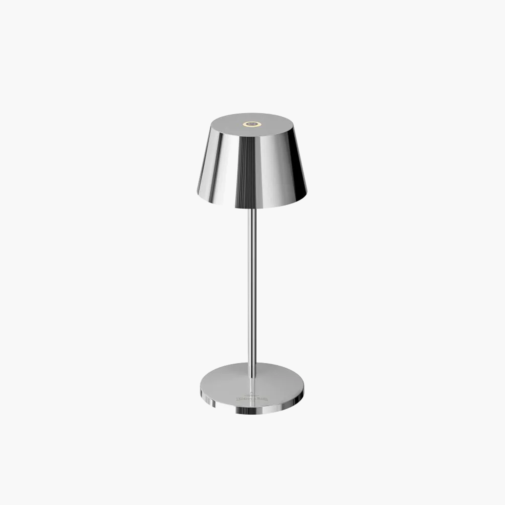 Villeroy & Boch Chrome Table Lamp Seoul Micro with Battery and Charging Station