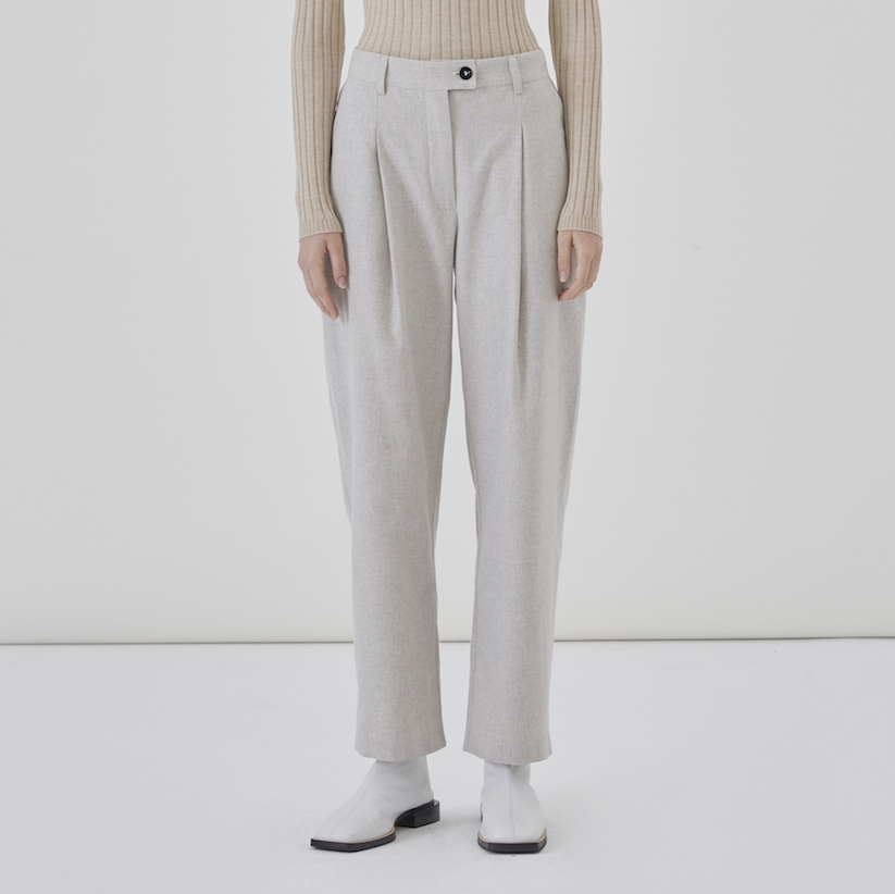 Diarte Palmer Trousers in Light Grey Recycled Cotton