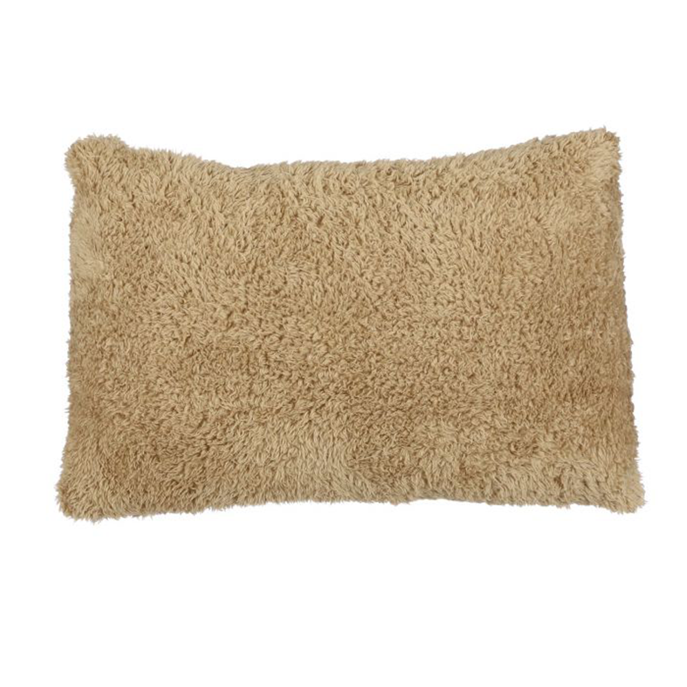 Terra Nomade 35 × 55cm Beige Faux Fur Cushion