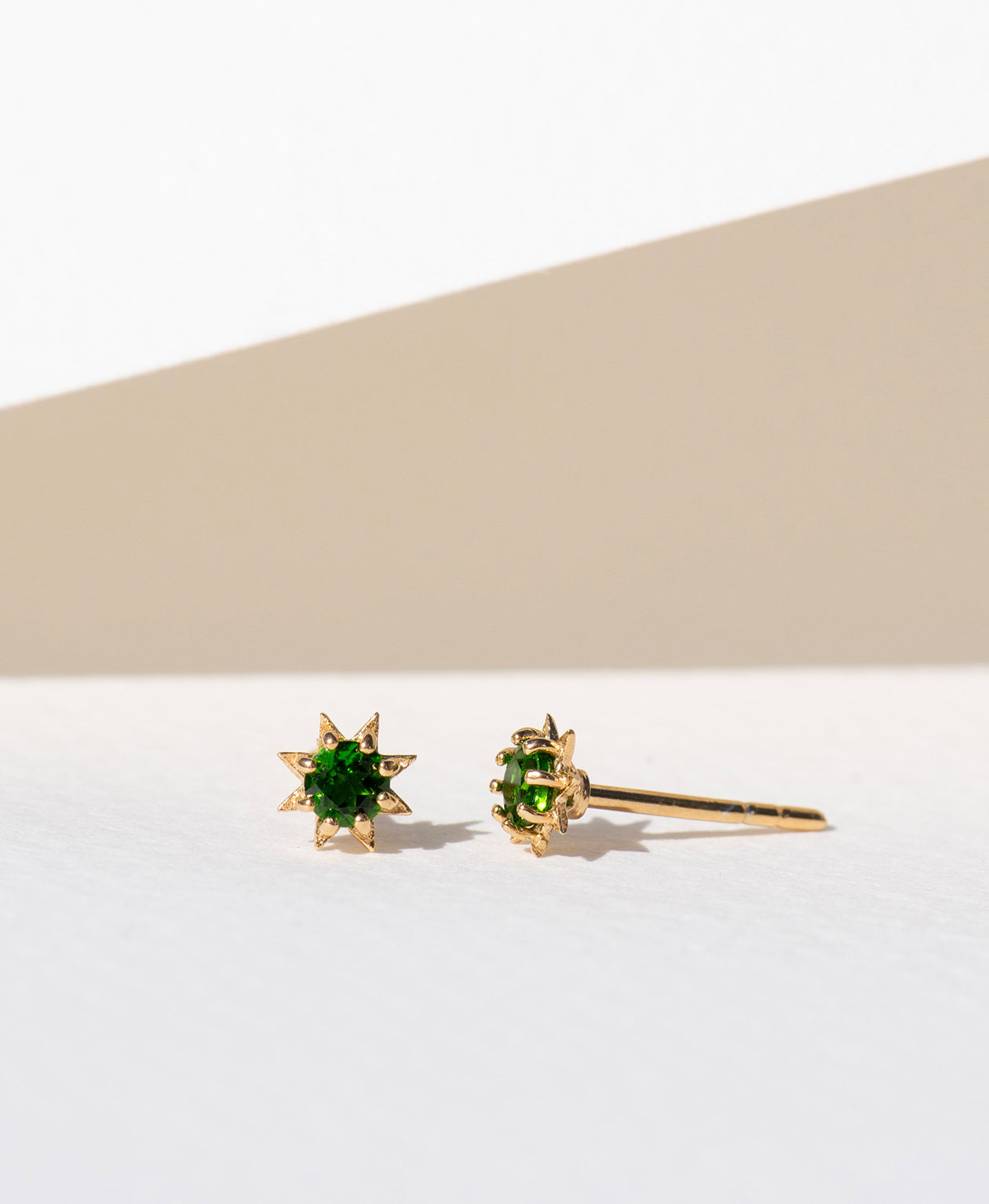 Zoe and Morgan  Stella Gold Chrome Diopside Earrings