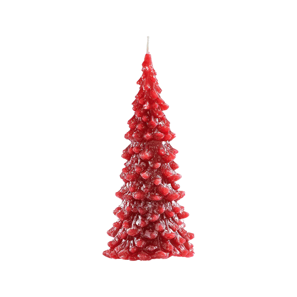 The Recycled Candle Company Red Recycled Christmas Tree Candle