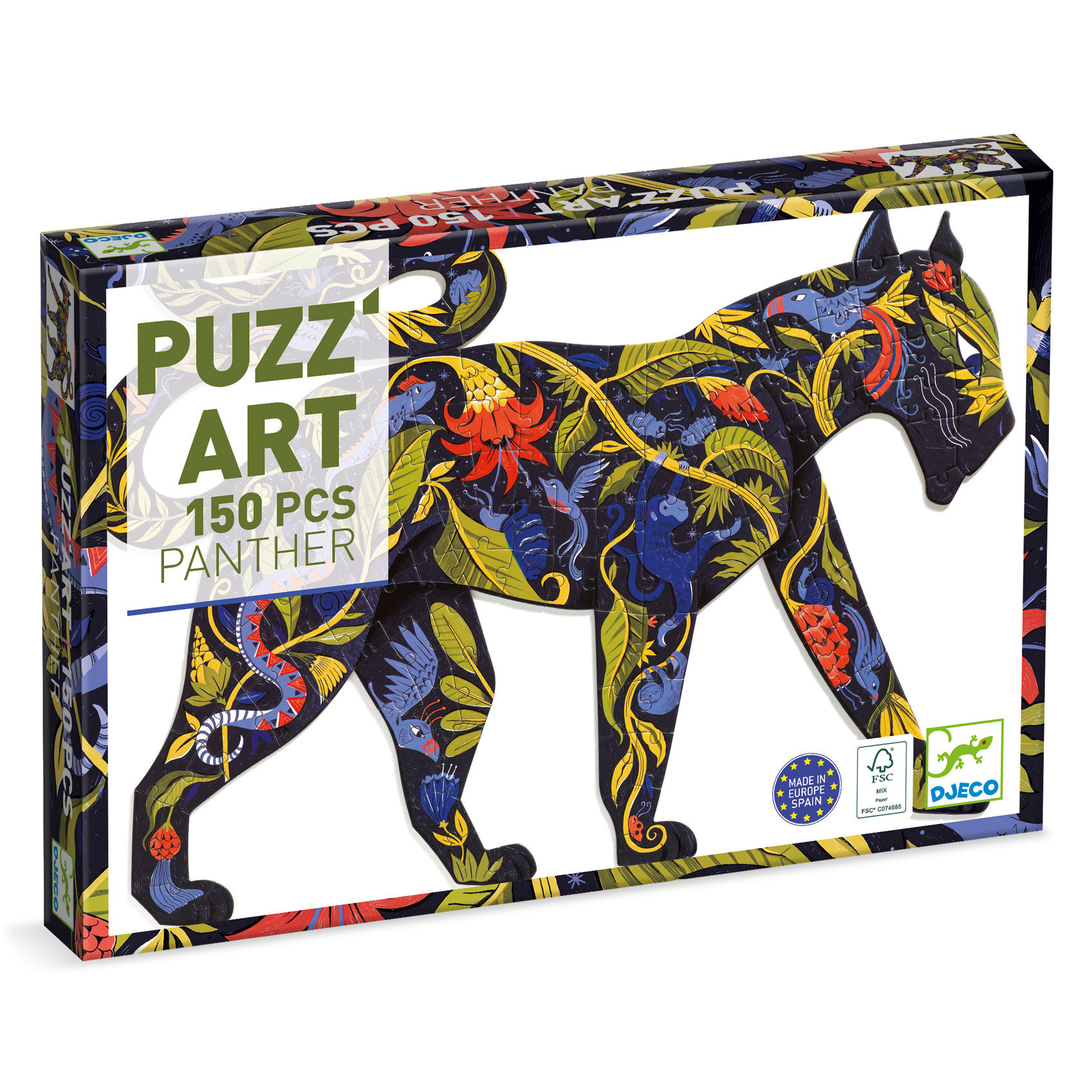 Djeco  Puzzle Art 150 Pezzi - Panther