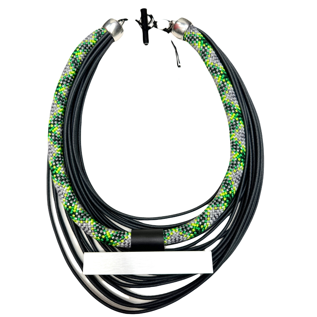 christina-brampti-necklace-climb-cord-and-aluminium-green