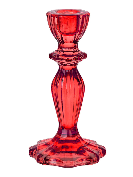 Talking Tables Boho Red Glass Candle Holder