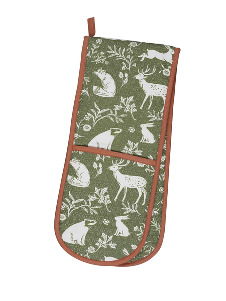 Ulster Weavers Forest Friends Sage Double Oven Glove