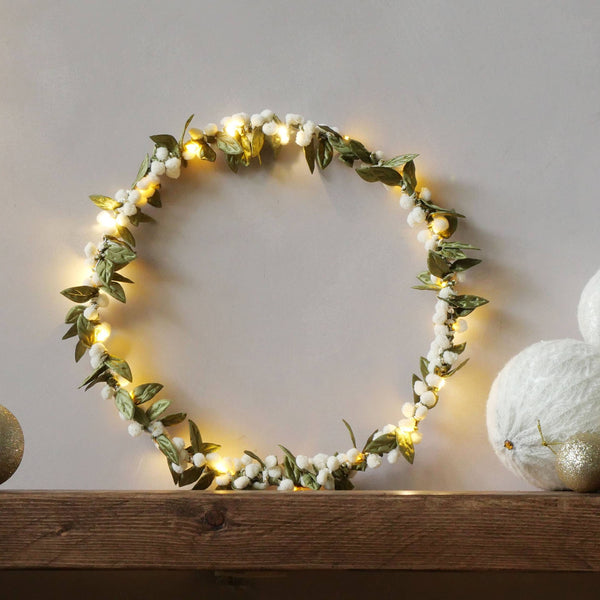 Melanie Porter Mistletoe Fairy Light Wreath By