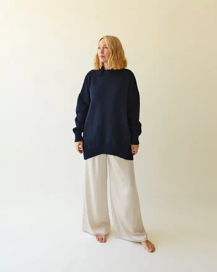 Chalk Maria Jumper In Dark Navy