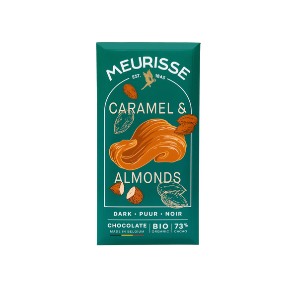 Meurisse Caramelized Almonds In 73% Dark Chocolate 100g