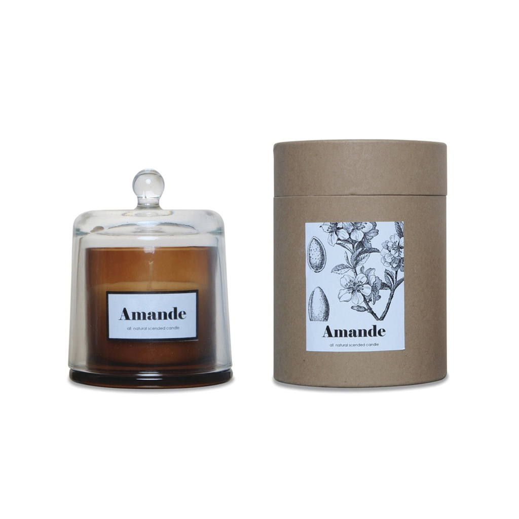Terra Nomade Almond Scented Candle in a Bell Jar 