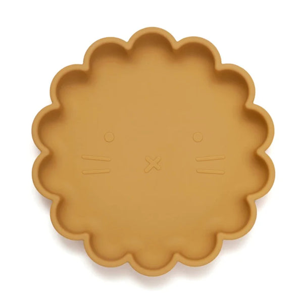 Petit Monkey Silicone Suction Lion Plate Ochre