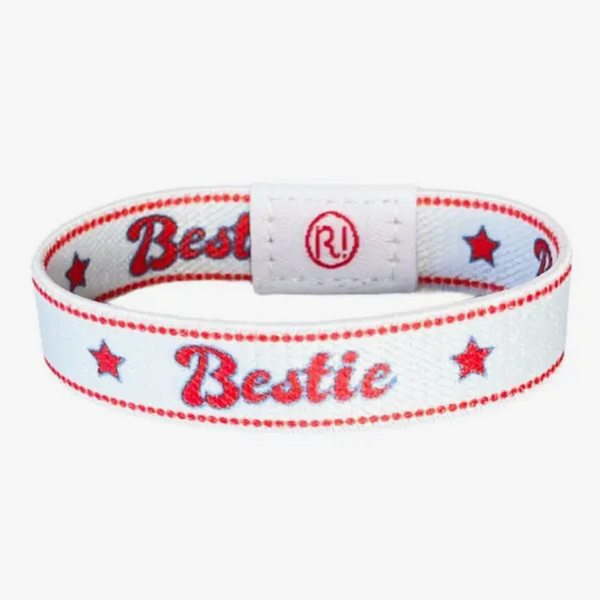 Ratatam Bestie White And Red Elastic Bracelet