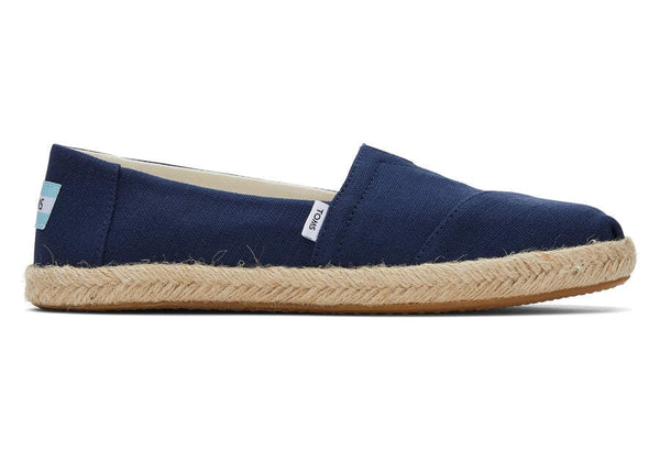 TOMS Womens Recycled Cotton Rope Espadrille Navy