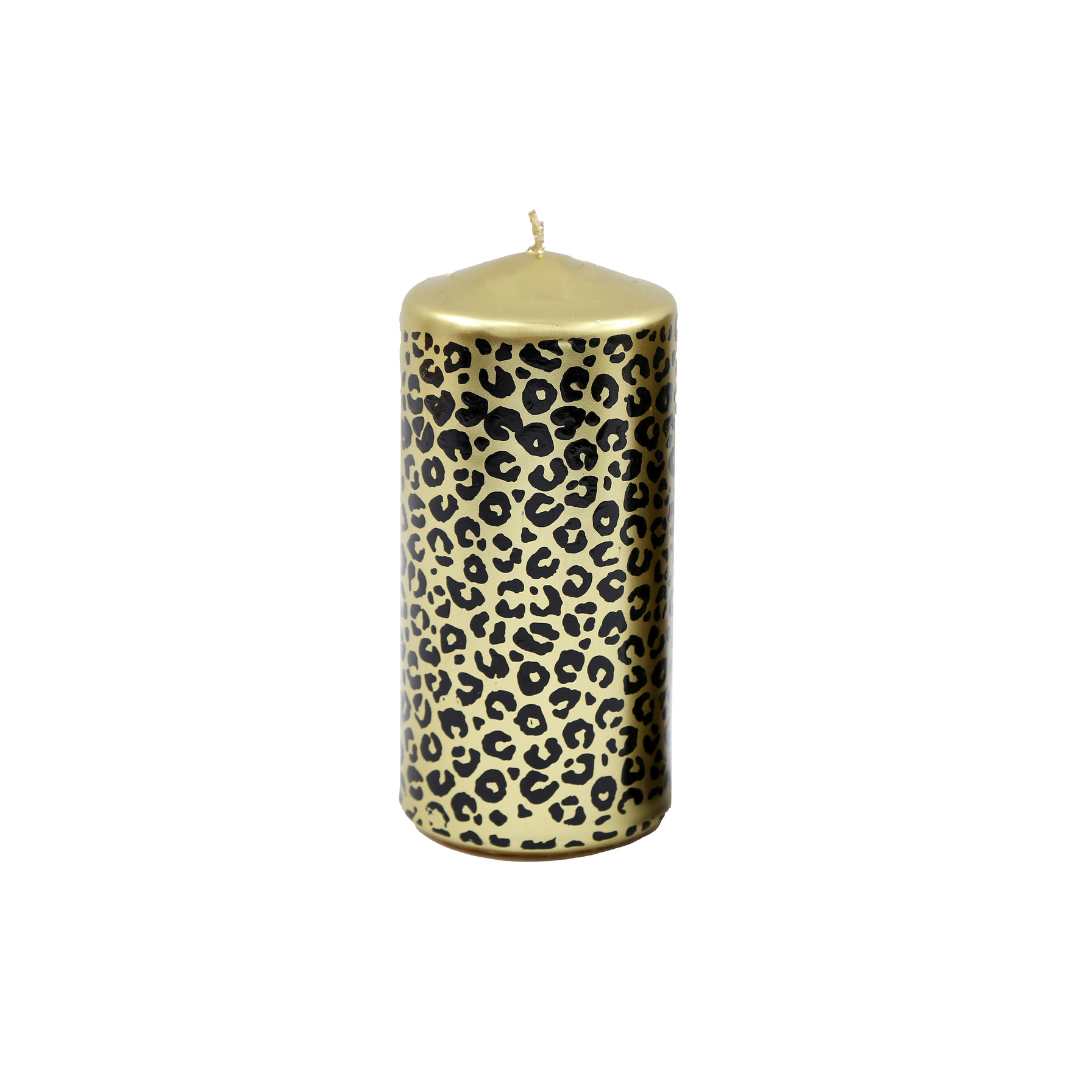 Temerity Jones Leopard Print Pillar Candle