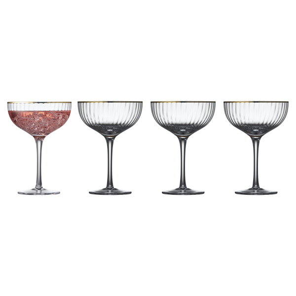 LYNGBY GLASS | Set Of 4 Cocktail Glass Palermo Gold