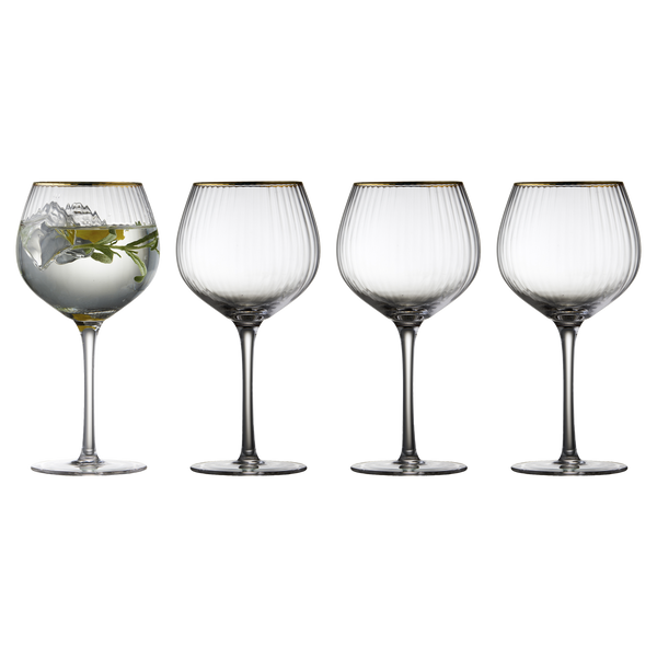 LYNGBY GLASS | Set Of 4 Gin Glasses Palermo Gold