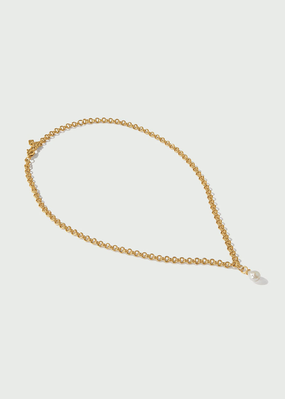 Orelia Luxe Chain & Pearl Drop Necklace