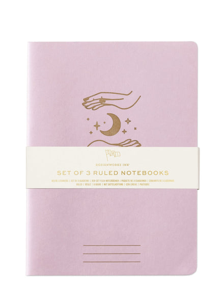 Designworks Ink Set Of 3 Flex Cover Notebooks - Mystic