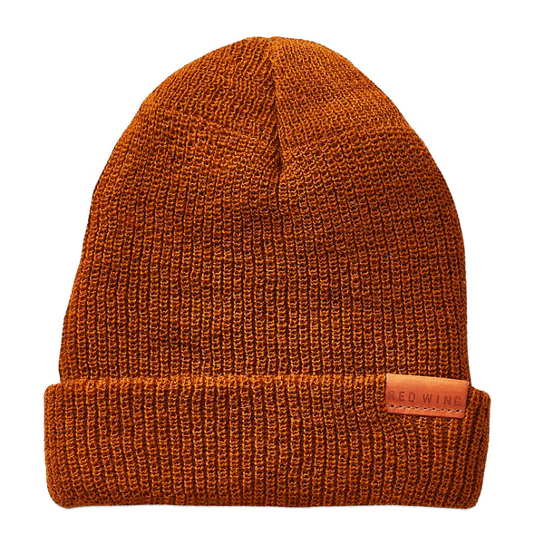 Red Wing Shoes Merino Wool Knit Beanie Hat - Copper