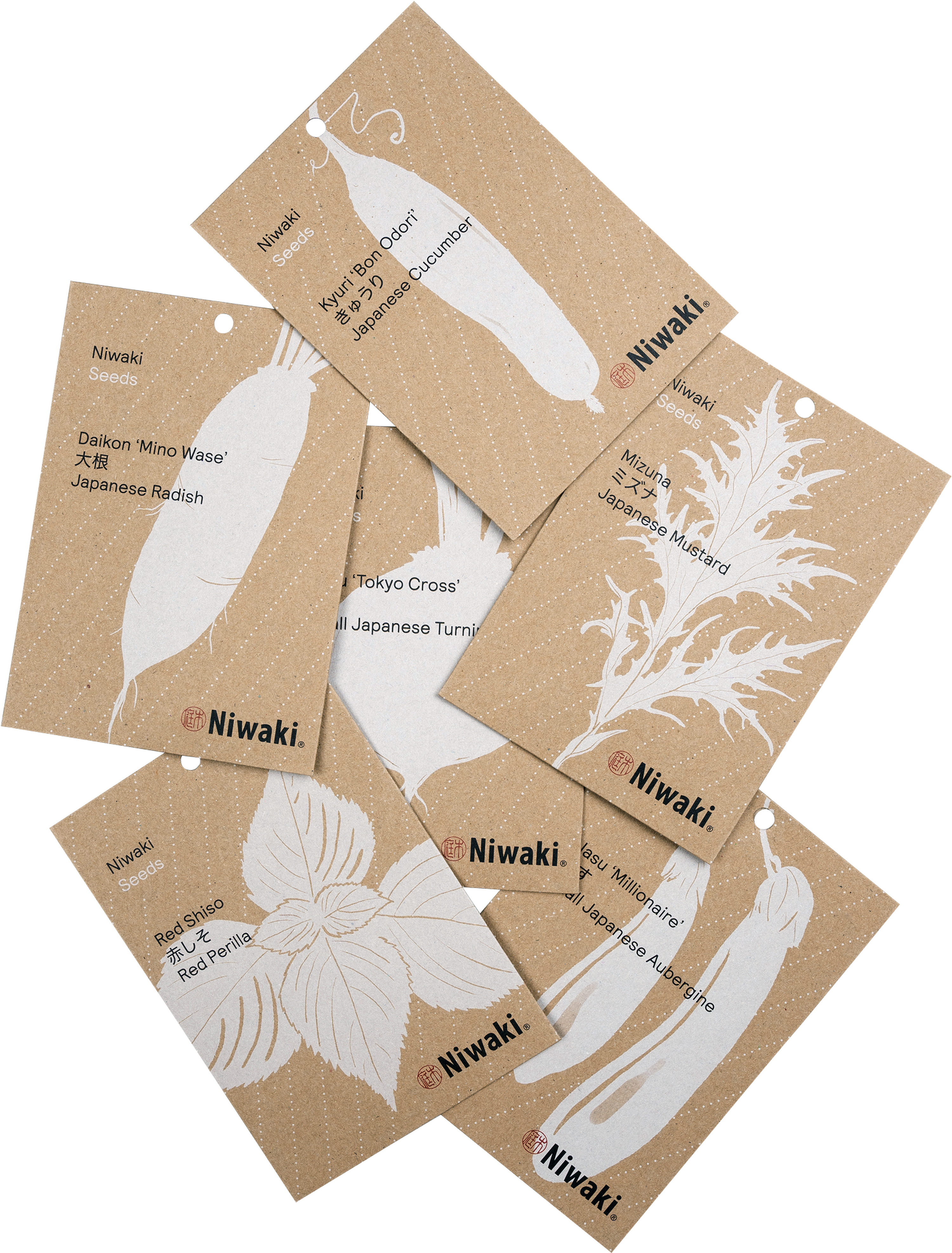 Niwaki Japanese Vegetable And Herb Seeds | All Six