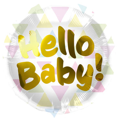 Folat 'hello Baby!' Multicolor Triangles - 45cm